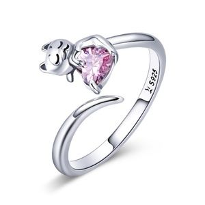 Sea Life Box Méduse argent sterling Wrap Ring par Peter Stone Fine Jewelry